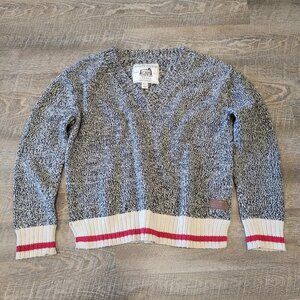 ROOTS | Cotton Cabin V Neck Long Sleeve Sweater | Sz. XS